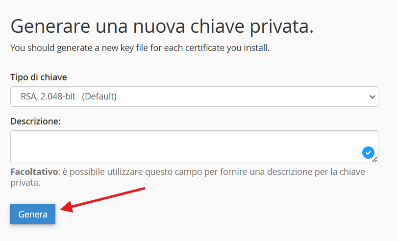 ssl-genera-nuova-chiave-privata