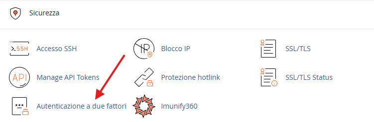 cpanel autenticazione a due fattori