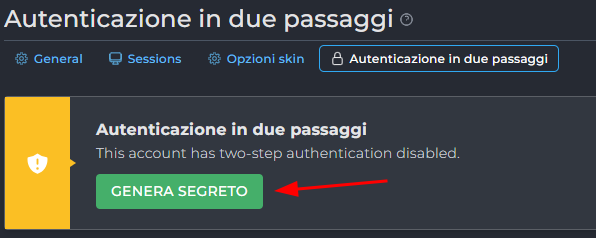 2fa genera codice