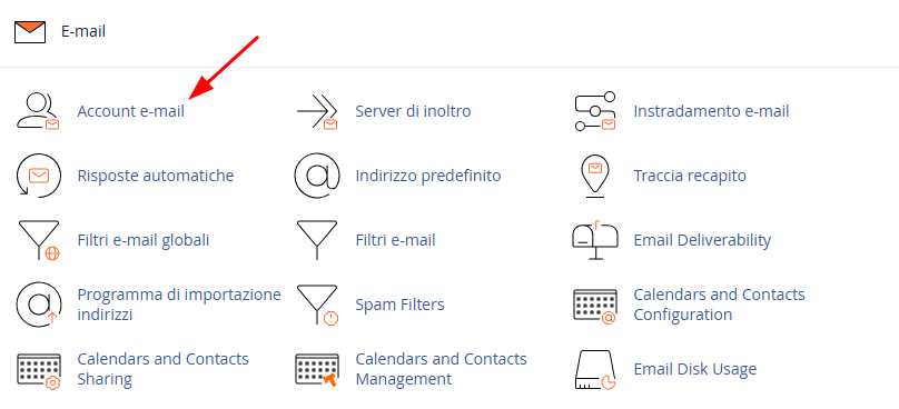 cpanel account email