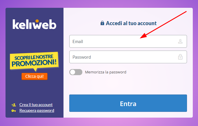keliweb area clienti