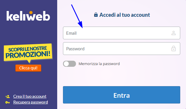 keliweb accesso area cliente