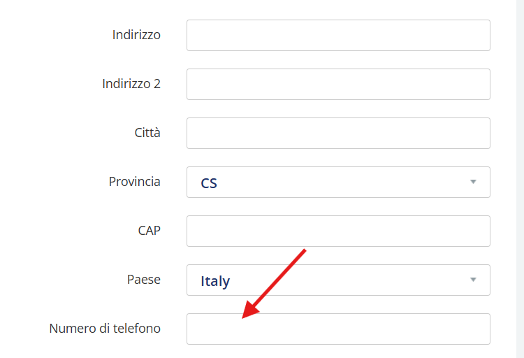 keliweb area clienti modifica dati