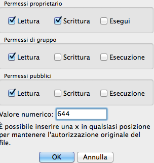 permessi 644