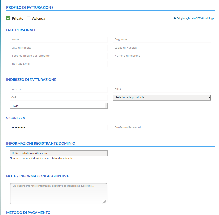 Hosting Trasferimento Dominio