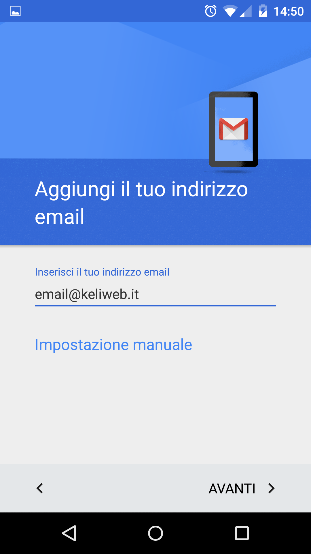 come configurare la posta elettronica su android