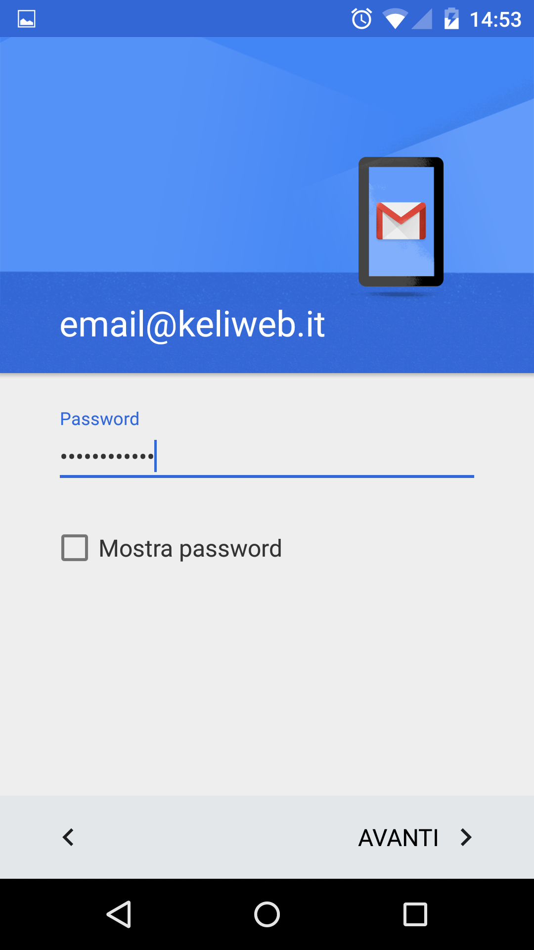 come configurare la posta elettronica su android