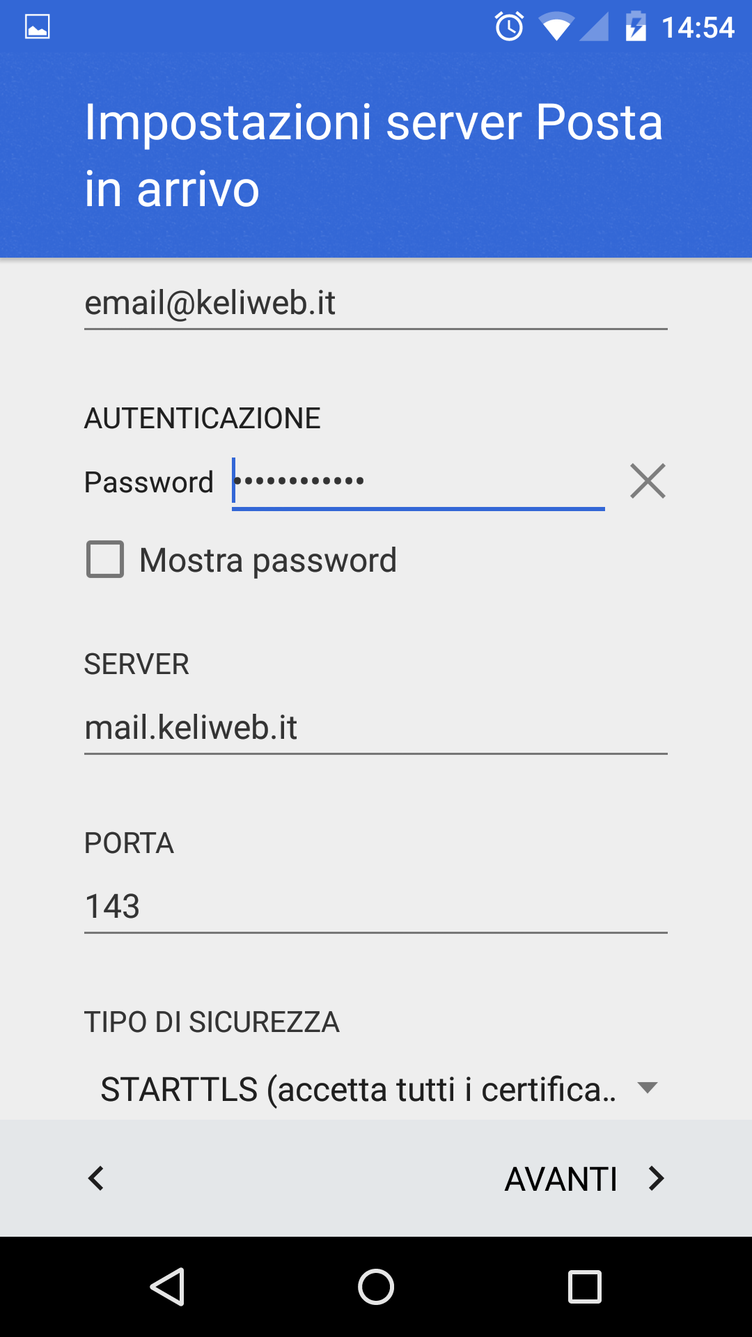 come configurare la posta elettronica su android