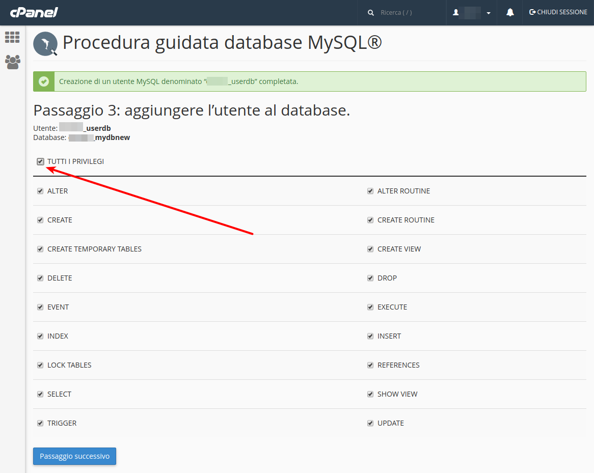 Craere database MySQL