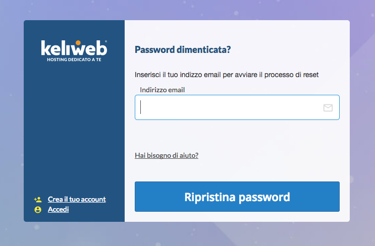 Inserisci tuo indirizzo mail