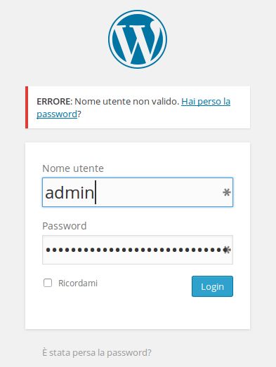modificare password wordpress